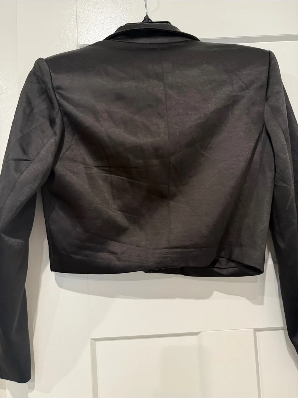 English Factory Cropped Black Blazer Jacket